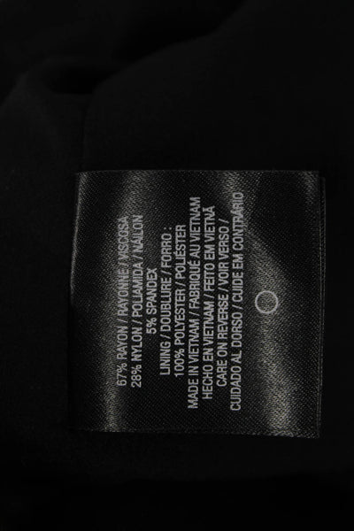 Tahari Women Sheath Black Rayon Knee Length Dress Sleeveless High Neck Size 12