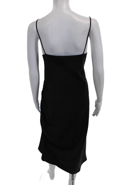 Zara Basic Women Slip Dress Black Cowl Neck Sleeveless Polyester Size L