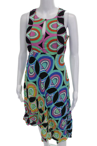 Anthropologie Womens A-Line Dress Multicolor Geometric Sleeveless Size 6