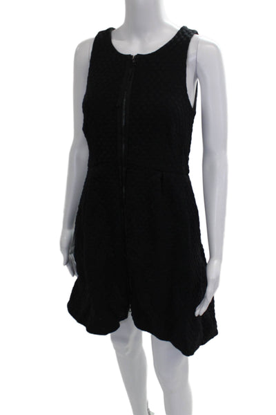 Leifsdottir Women Fit & Flare Mini Dress Black Sleeveless Size 8
