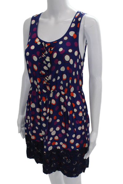Moulinette Soeurs Anthropologie Womens Fit & Flare Silk Polka Dot Dress Size 6