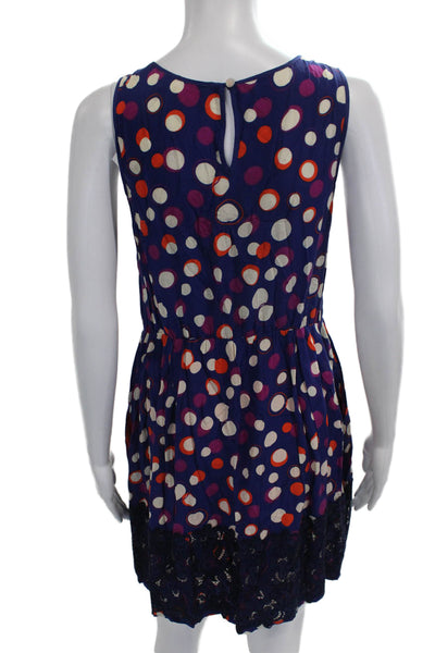 Moulinette Soeurs Anthropologie Womens Fit & Flare Silk Polka Dot Dress Size 6