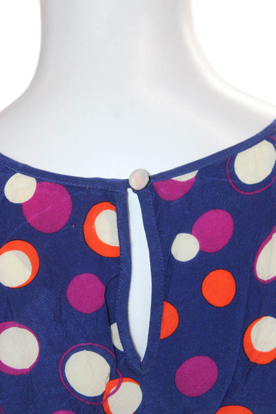 Moulinette Soeurs Anthropologie Womens Fit & Flare Silk Polka Dot Dress Size 6