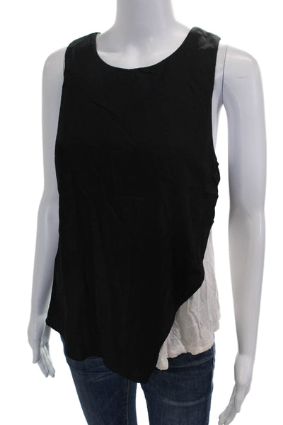 Bordeaux Womens Tunic Tank Black Polyester Sleeveless Round Neck Solid Size S