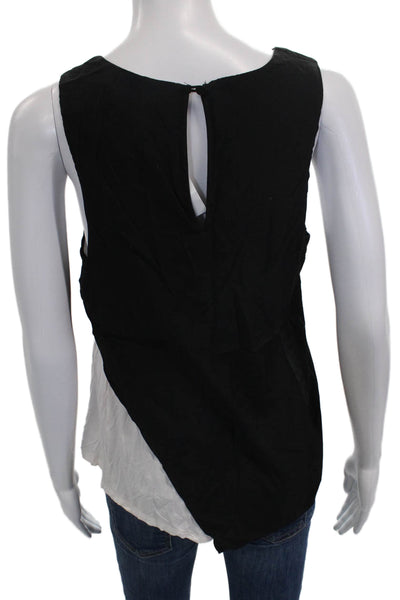 Bordeaux Womens Tunic Tank Black Polyester Sleeveless Round Neck Solid Size S
