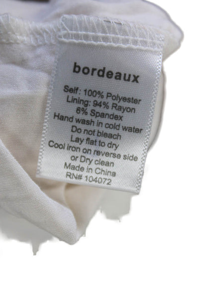 Bordeaux Womens Tunic Tank Black Polyester Sleeveless Round Neck Solid Size S