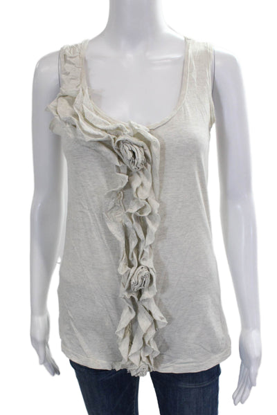 Project Alabama Womens Sleeveless Scoop Neck Basic Cotton Tank Gray Size M