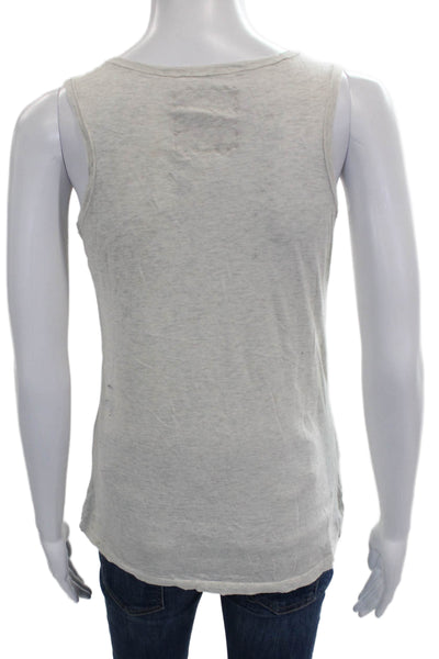 Project Alabama Womens Sleeveless Scoop Neck Basic Cotton Tank Gray Size M