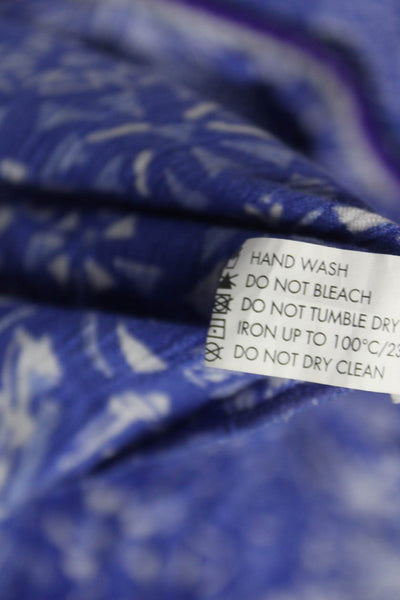 Poupette St. Barth Womens Shift Dress Blue V Neck Cap Sleeve Size XS