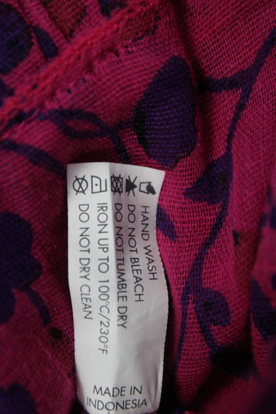 Poupette St. Barth Womens Sundress Pink Cotton Sleeveless Short Size S