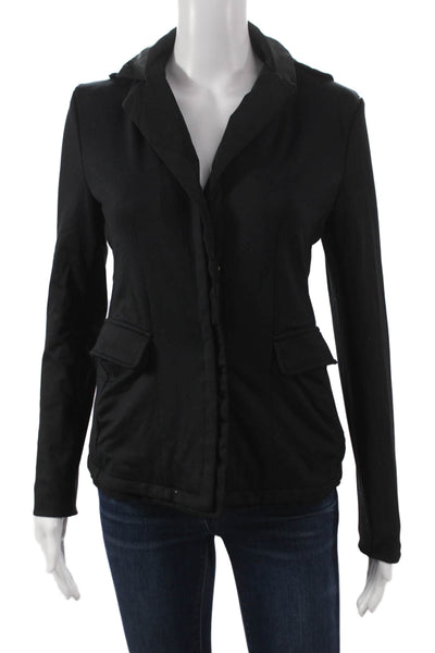 Anatomie Womens Black Basic Jacket Polyamide Button Long Sleeve Size XS