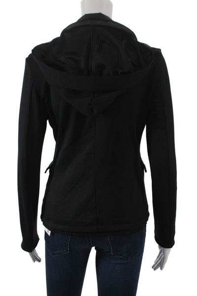Anatomie Womens Black Basic Jacket Polyamide Button Long Sleeve Size XS
