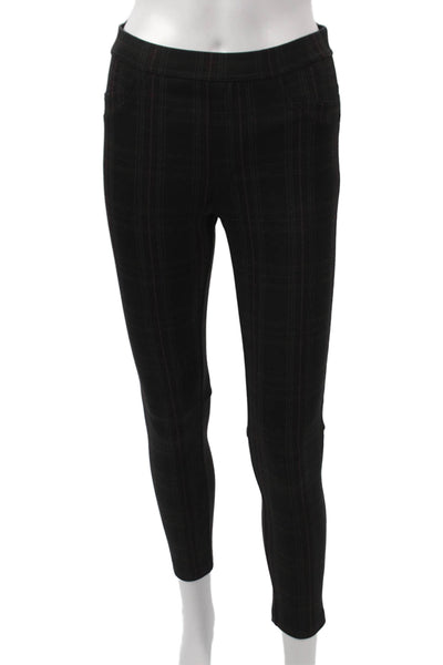 Sanctuary Womens Ankle Pants Black Plaid Polyester Pull On Size XS