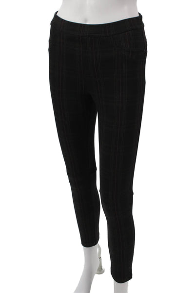 Sanctuary Womens Ankle Pants Black Plaid Polyester Pull On Size XS