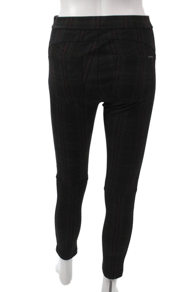 Sanctuary Womens Ankle Pants Black Plaid Polyester Pull On Size XS