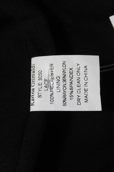 Karina Grimaldi Women Strapless Black Bodycon Mini Dress Size XS