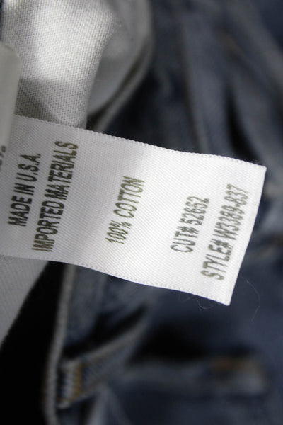 Gold Sign Womens Straight Jeans Blue High Rise Button Size 24