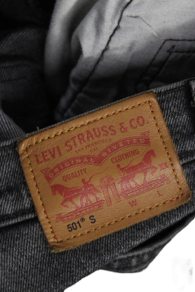 Levis Womens Ankle Black Jeans Mid Rise Cotton Size 24