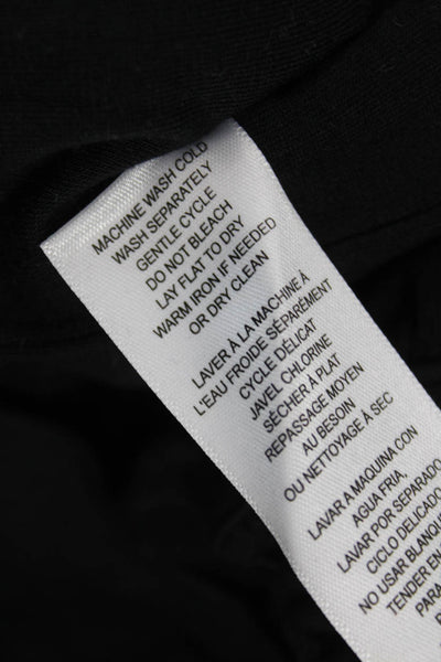 Frame Women Basic V-Neck Black Modal Long Sleeve Pullover Blouse Size M