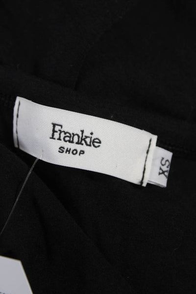 Frankie Shop Women Black Cotton Halter Basic Tank Sleeveless Summer Size XS
