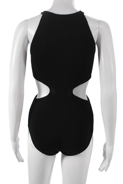Zara Women Halter Sleeveless One Piece Bodysuit Black Polyester Size S