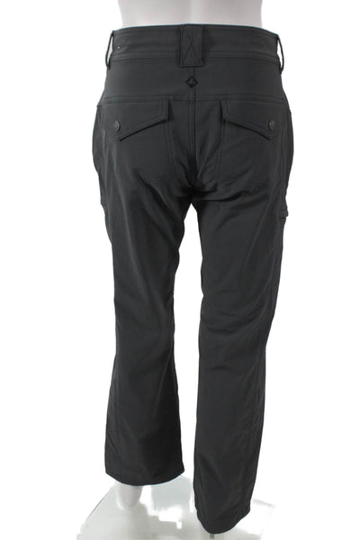 prAna Women Pants Gray Nylon Zip Solid Inseam 30 Size 6