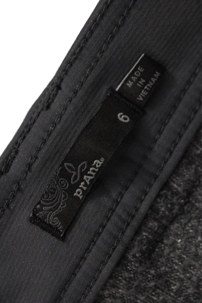 prAna Women Pants Gray Nylon Zip Solid Inseam 30 Size 6