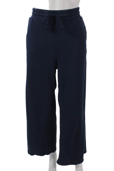 J Crew Women Blue Cotton Drawstring Sweatpants Size S