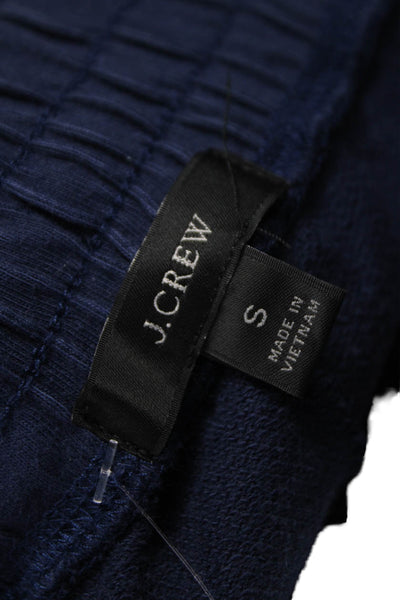 J Crew Women Blue Cotton Drawstring Sweatpants Size S