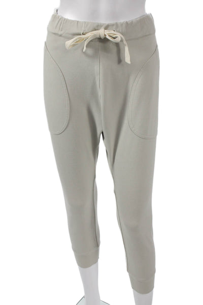 Bassike Women Jogger Pants Beige Viscose Drawstring Size 1