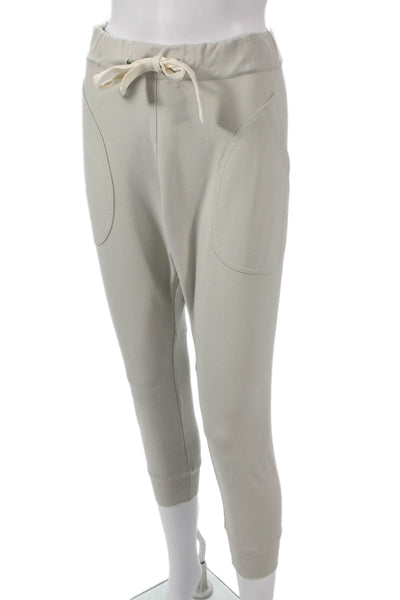 Bassike Women Jogger Pants Beige Viscose Drawstring Size 1