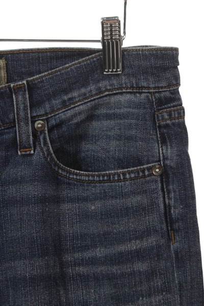 Point Sur Womens Straight Jeans Blue Mid Rise Zip Cotton Blend Size 27
