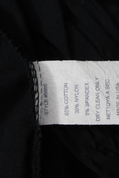 Catherine Malandrino Women Black Cotton Collared Long Sleeve Blouse Size S