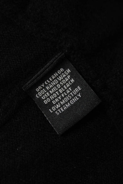 C3 Cashmere Women Cardigan Black V Neck 3/4 Sleeve Cashmere Size XS