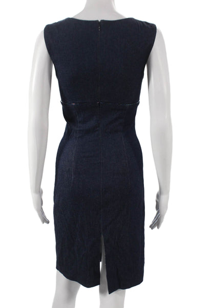 A.B. S by Allen Schwartz Women Sheath Dress Blue Sweetheart Sleeveless Size 2