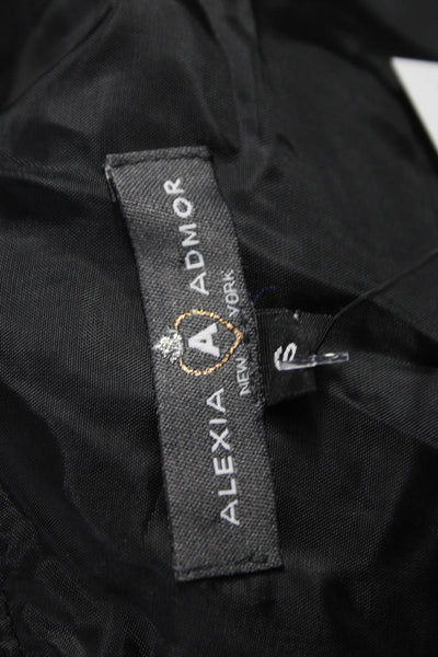 Alexia Admor Women Shift Black One Shoulder Sleeveless Rayon Dress Size S