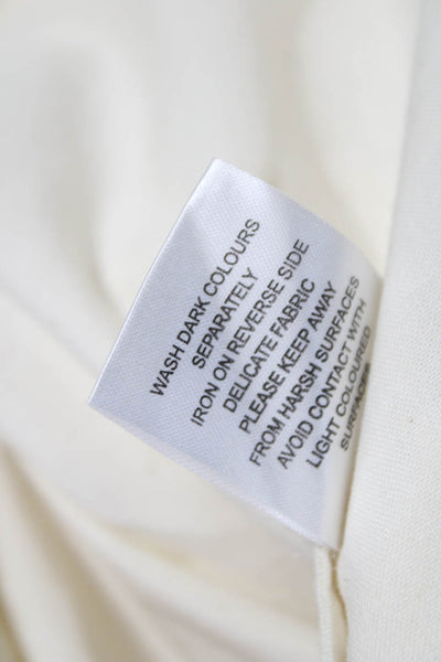 Allsaints Women Sheath Dress Ivory Cotton Sweetheart Short Sleeve Size 6
