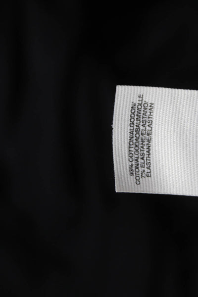 Rachel Rachel Roy Women Bodycon Dress Black Scoop Neck 3/4 Sleeve Cotton Size S