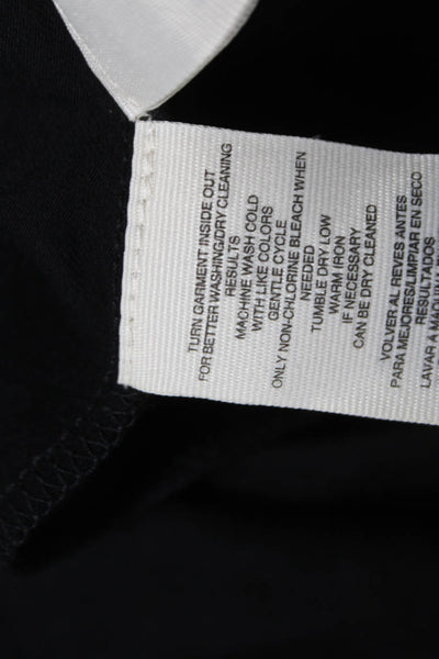 Rachel Rachel Roy Women Bodycon Dress Black Scoop Neck 3/4 Sleeve Cotton Size S