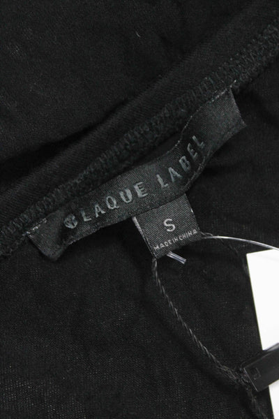 Blaque Label Women Bodycon One Shoulder Sleeveless Black Polyester Dress Size S