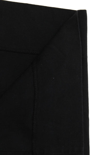 Prada Women Straight Pencil Skirt Black Cotton Knee Length Zip Size 42