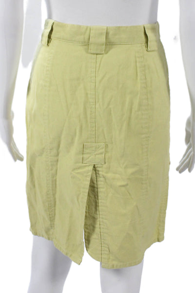 Marc Jacobs Women Cargo Skirt Green Cotton Short Button Size 2