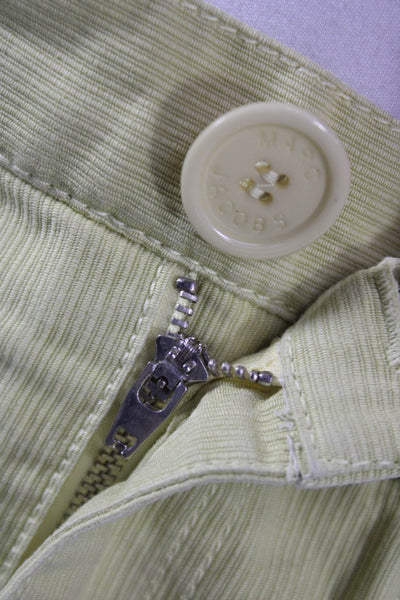 Marc Jacobs Women Cargo Skirt Green Cotton Short Button Size 2