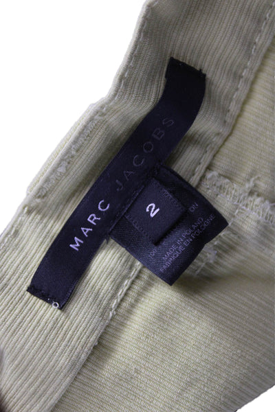 Marc Jacobs Women Cargo Skirt Green Cotton Short Button Size 2
