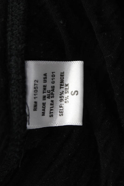 A.L.C. Womens Bodycon Dress Black Tencel Sleeveless Round Neck Pullover Size XS