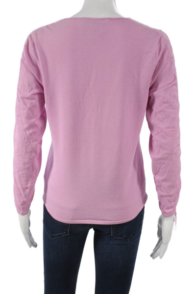 Carlisle Women Cardigan Pink Viscose Long Sleeve Round Neck Size XS