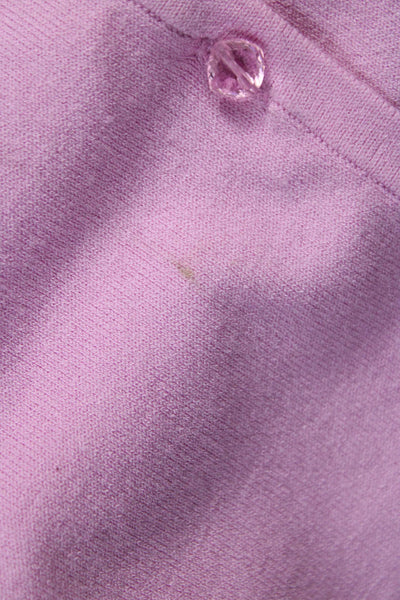 Carlisle Women Cardigan Pink Viscose Long Sleeve Round Neck Size XS