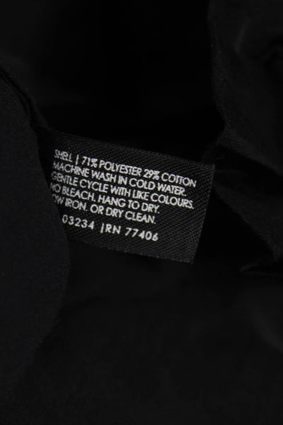 Club Monaco Womens Black Basic Blouse High Neck Tie Sleeveless Size S