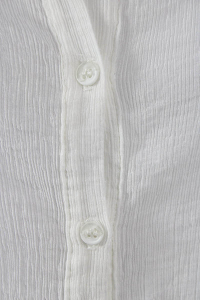 The Range Womens Shirt Dress White Collared Button Long Sleeve Midi Size S