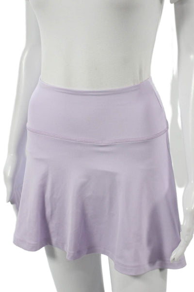 Grlfrnd Womens Athletic Purple Recycled Polyester Skort Short Size S